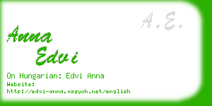 anna edvi business card